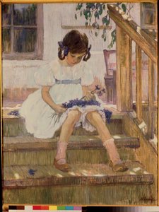 Das kleine Mädchen mit Blaubeeren