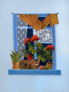 Mysigt kattfönster