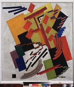 Abstrakt komposition. Målning av Olga Rozanova (1886-1918), olja på duk