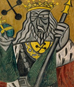 Kung av klubbar, 1915 av Olga Rozanova