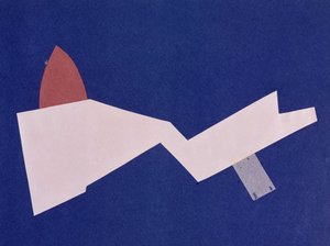 Universal War: Collage av Olga Rosanova, januari 1916