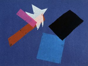 Universal War: Collage av Olga Rosanova, januari 1916