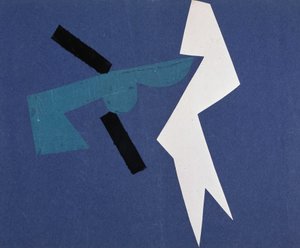 Universal War: Collage av Olga Rosanova, januari 1916