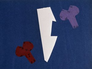 Universal War: Collage av Olga Rosanova, januari 1916