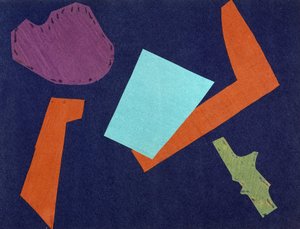 Universal War: Collage av Olga Rosanova, januari 1916