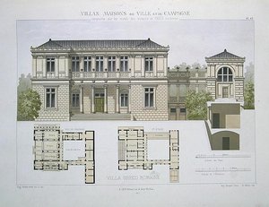 Villa Greco Romaine, graverad av Walter, skylt 49 från 