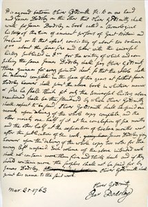 Avtal av Oliver Goldsmith att skriva för James Dodsley, 31 mars 1763. av Oliver Goldsmith
