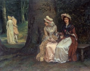 Unrequited Love, A Scene from Much Ado about Nothing (olja på duk) av Oliver William Williams