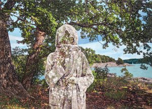 Ladymusk, 2024 (blandteknik på duk) av Olivia Gozzano