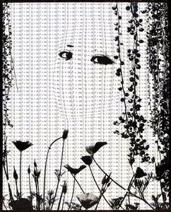 Kärleksekvation , 2018 (Fototransfer med bivax på trä) av Olivia Gozzano