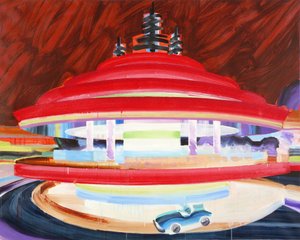 Autopia, 2016 (akryl på duk) av Olivier Morel