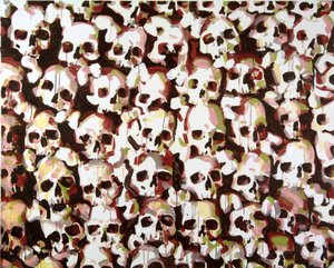 Valais skulls, 2015 (akryl på duk) av Olivier Morel