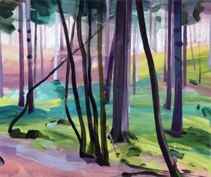 Forest 26,2017 (akryl på duk) av Olivier Morel