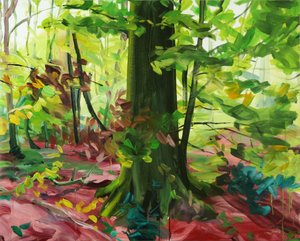 Forest 3, 2014 (akryl på duk) av Olivier Morel