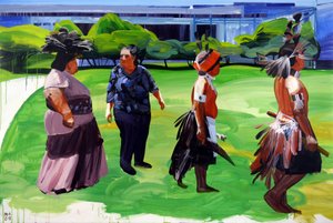 Den nya världen, 2011 (akryl på duk) av Olivier Morel