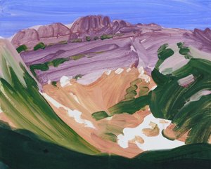 Leukerbad 17, 2012 (akryl på duk) av Olivier Morel
