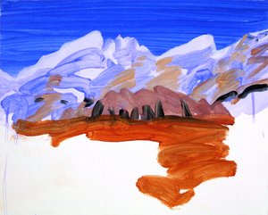 Leukerbad 21, 2012 (akryl på duk) av Olivier Morel
