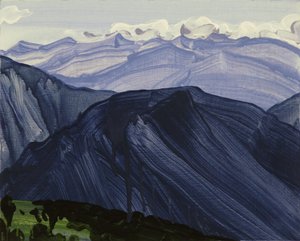 Leukerbad 28, 2014 (akryl på duk) av Olivier Morel