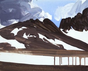 Leukerbad 7, 2012 (akryl på duk) av Olivier Morel