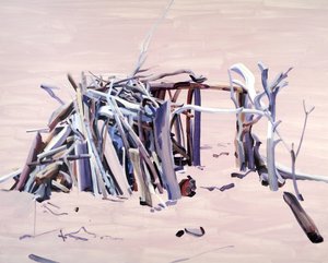 Maison01, 2015 (akryl på duk) av Olivier Morel