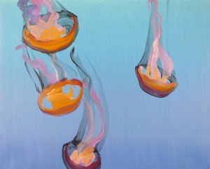 Méduses 13, 2013 (akryl på duk) av Olivier Morel