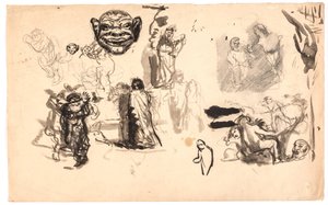 Figur- och kompositionsstudier av Oluf Hartmann