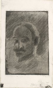 Porträtt av målaren Henrik Schouboe av Oluf Hartmann