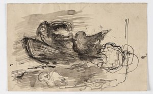 Studie för "Psyche bärs över Styx" (?) av Oluf Hartmann