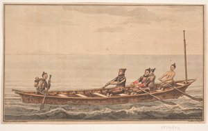 fru båt Illustration för W.A. Grah. Forskningsresa till Grönlands östkust av Oluf Olufsen Bagge