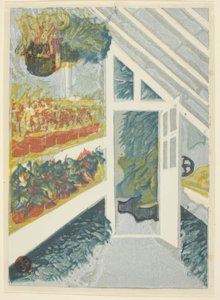 Gewächshaus, aus der Serie "Drucke des Shinjuku Kaiserlichen Gartens (Shinjuku Gyoen hanga)"