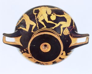 Attic Rödfigur kylix, 500-480 f.Kr. (keramik)