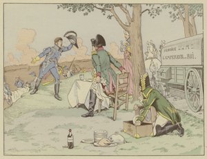 Napoleon får nyheten om sin bästa väns, marskalk Lannes, död i slaget vid Aspern-Essling, maj 1809