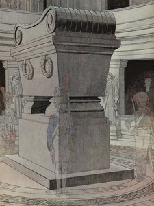 Napoleons grav i Les Invalides, Paris, bevakad av fantomsoldater