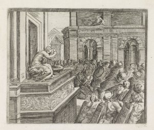 David spejar Batseba Målningar i Raphaels Loggia (serietitel) av Orazio Borgianni