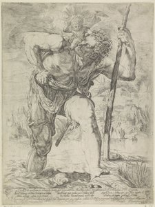 Saint Christopher med Kristusbarnet på axeln