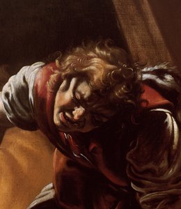 Detalj av David från David och Goliat av Orazio Borgianni
