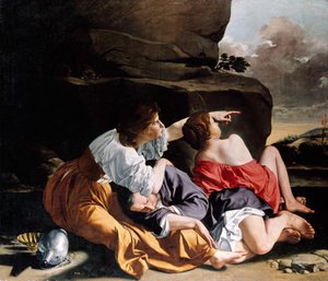 Lot och hans döttrar av Orazio Gentileschi