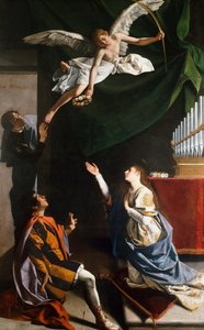 De heliga martyrerna Cecilia, Valerianus och Tiburtius, 1606-1607.