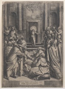 Kristus disputerade i templet, 1568-77., 1568-77. av Orazio de Sanctis