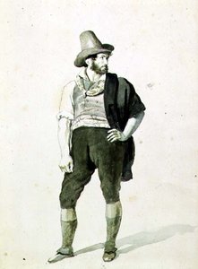 Den unga italienaren, ca 1834 (akvarell) av Orest Adamovich Kiprensky