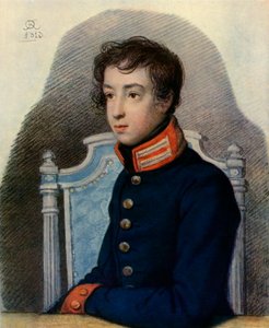 Porträtt av Alexandr Pavlovich Bakunin, 1813, 1965.