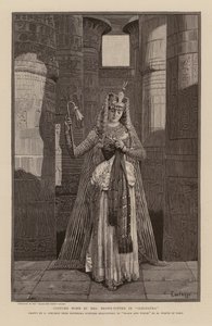 Dräkt buren av Cora Urquhart Brown-Potter i Cleopatra (gravyr) av Oreste Cortazzo
