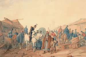 Brittiska arméns försörjningsbas vid hamnen i Balaclava, 1854