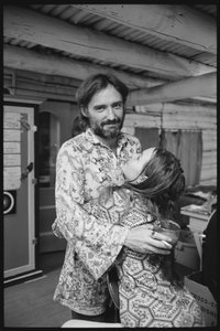 Dennis Hopper och fru Michelle Phillips hemma i New Mexico