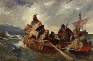 Norrmännen landade på Island 872 (olja på duk)