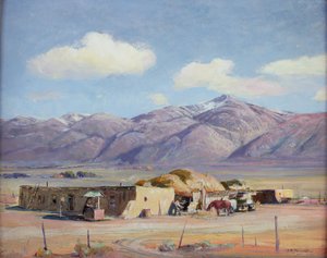 Adobe House, c. 1940 (olja ombord)