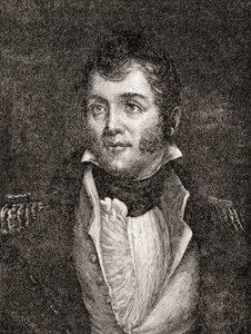 United States Navy Commodore Oliver Hazard Perry, från The History of Our Country, publicerad 1905 (trägravyr)