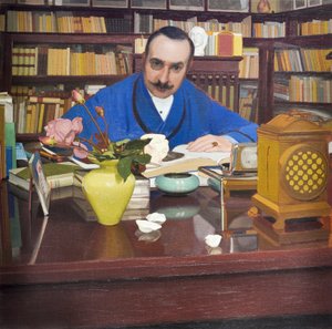 Ugo Ojetti i arbetsrummet, ca 1908-09 (olja på duk)