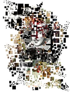 Collage av William Shakespeare (tryck av Oscar Vila Nieto