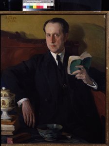 ""Porträtt av den litauiske konstnären Mstislav Dobuzhinsky (Dobujinsky) (1875-1957)"" Målning av Osip Emmanuilovich Braz (1872-1936) 1922 Museum of Private Collections i A. Pushkin Museum of Fine Arts, Moskva